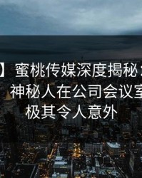 【爆料】蜜桃传媒深度揭秘：猛料风波背后，神秘人在公司会议室的角色极其令人意外