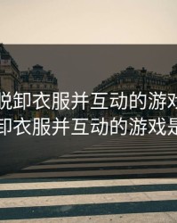 原神可脱卸衣服并互动的游戏，原神可脱卸衣服并互动的游戏是什么