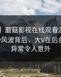 【爆料】蘑菇影视在线观看深度揭秘：mogutv风波背后，大V在后台的角色异常令人意外